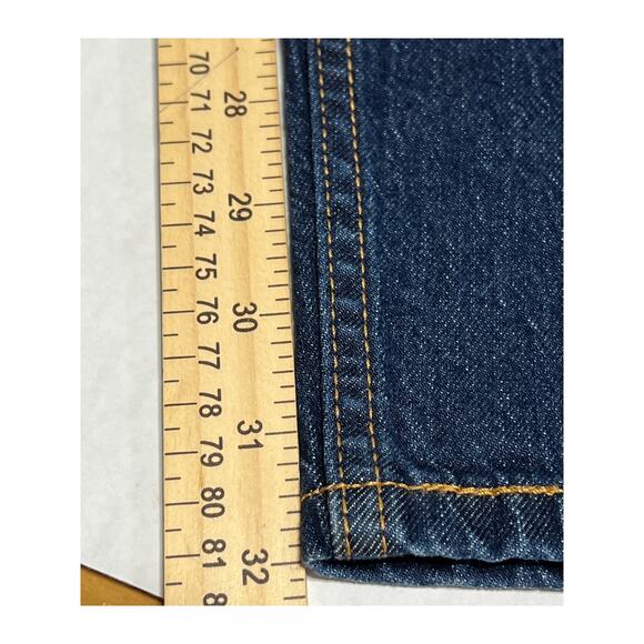 Levi Straus 505 Men's Blue Denim Straight Legs Jeans Pants Cotton Mid Rise 42x32 - Picture 8 of 13